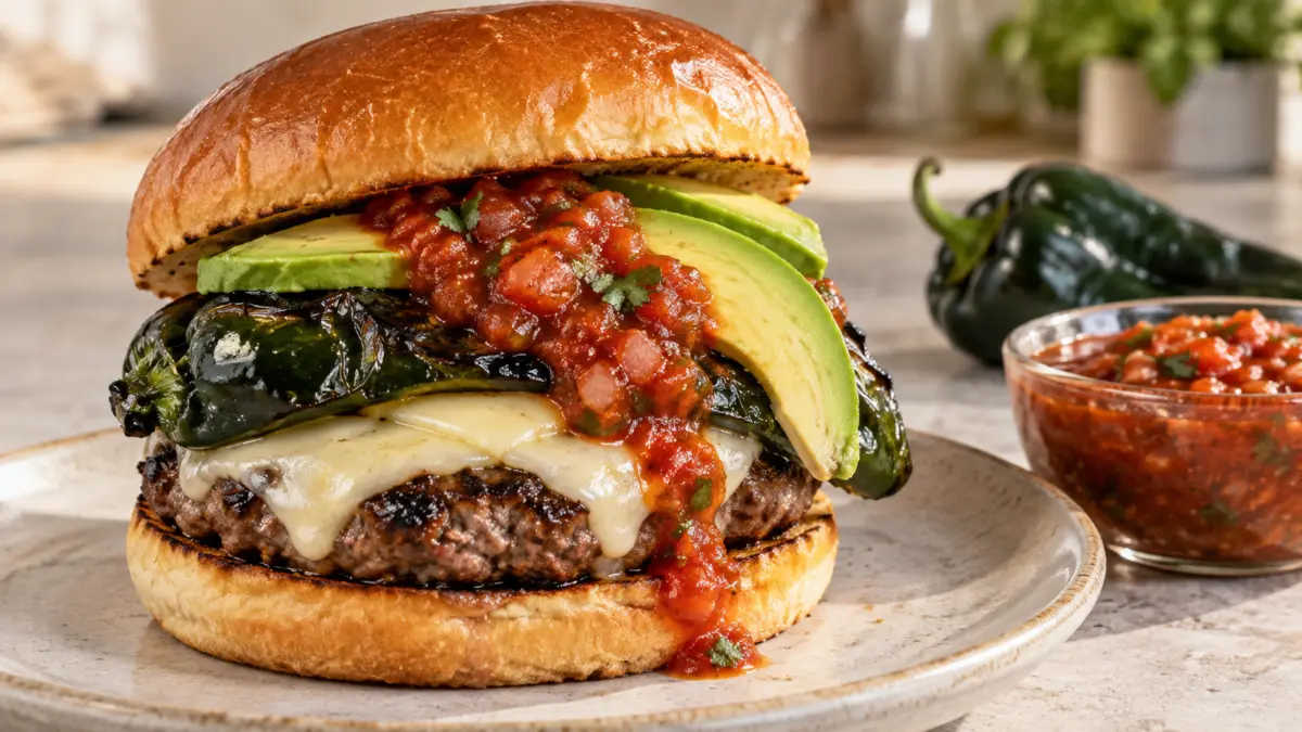 Chile Relleno Burgers with Salsa Roja – One Recipe Two Cultures